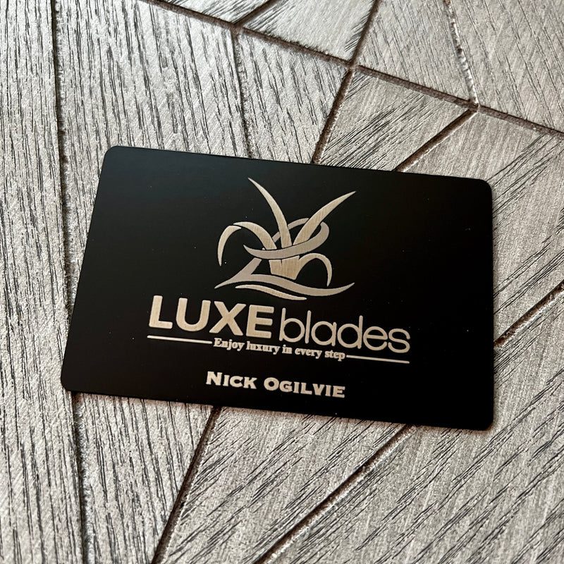 Black steel card